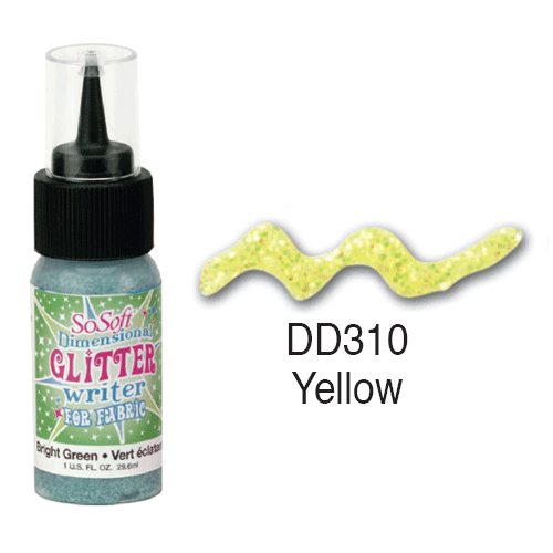 SoSoft Dimensional Writers 1oz(29.6ml)-DD310 Yellow Glitter