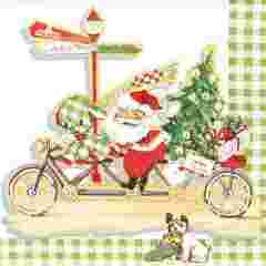 611344-Santa on a Bike 넵킨페이퍼(20매)