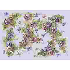 A4-649 A4 Hand Painted Pansies by Raelene Stratfold(A4 size) - 177