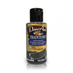 DecoArt Traditions Acrylic Paint-DAT45: Raw Umber-3oz(90ml)