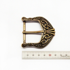 1637-01 Celtic Buckle 1-1/2`` (38 mm) Antique Brass Plate