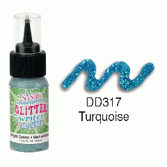 SoSoft Dimensional Writers 1oz(29.6ml)-DD317 Turquoise Glitter