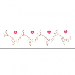 BL-582 Blue Laser Borders 5＂*16＂-Berry Vine With Hearts