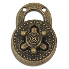 1307-00 Turn-Lock Bag Clasp Antique Brass Finish