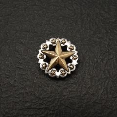 7766-10 Scalloped Star Concho 1-1/4`` (3.2 cm)