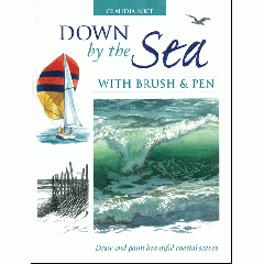 [특가판매]Down by the Sea with Brush and Pen, Draw and Paint Beautiful Coastal Scenes by Claudia Nice
