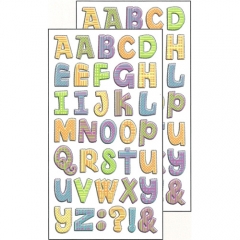 Puffy Alphabet Stickers:ST-0627 Fun Uppercase Pastels[특가판매]