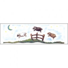 BL-740 Blue Laser Borders 5＂*16＂-Counting Sheep
