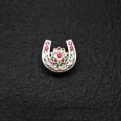 7996-11 Milan Horseshoe Concho w/ Pink Crystal 1`` (2.5 cm)