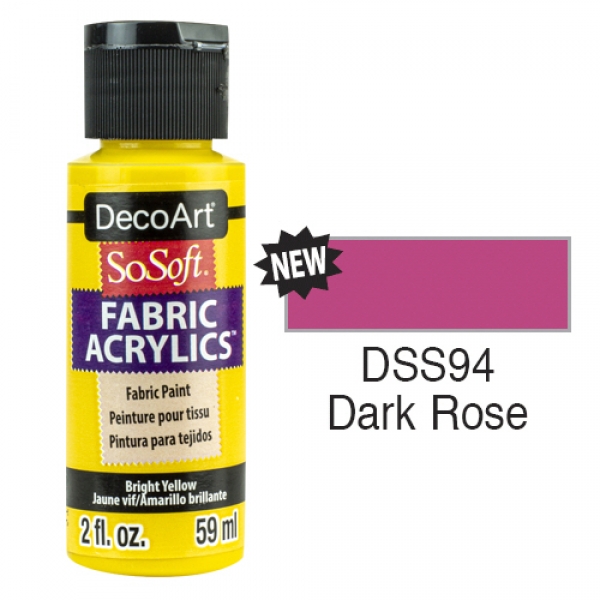 SoSoft Fabric Color-2oz(59ml)-DSS94-Dark Rose