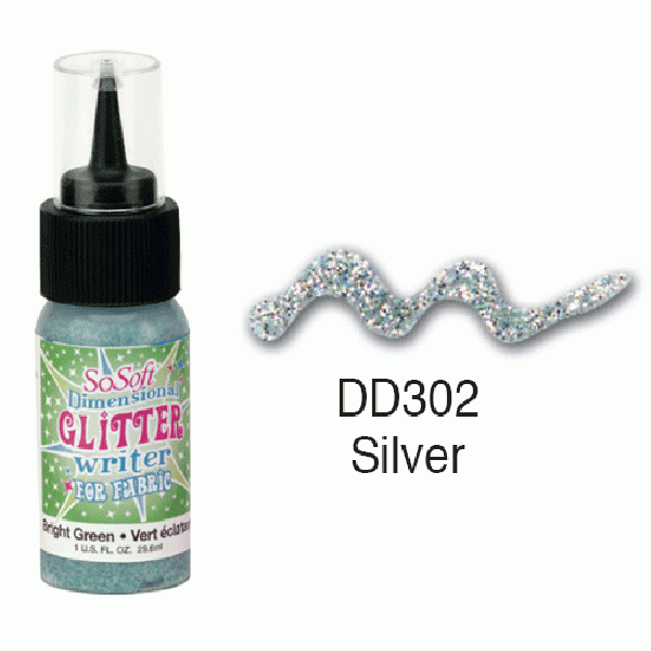 SoSoft Dimensional Writers 1oz(29.6ml)-DD302 Silver Glitter