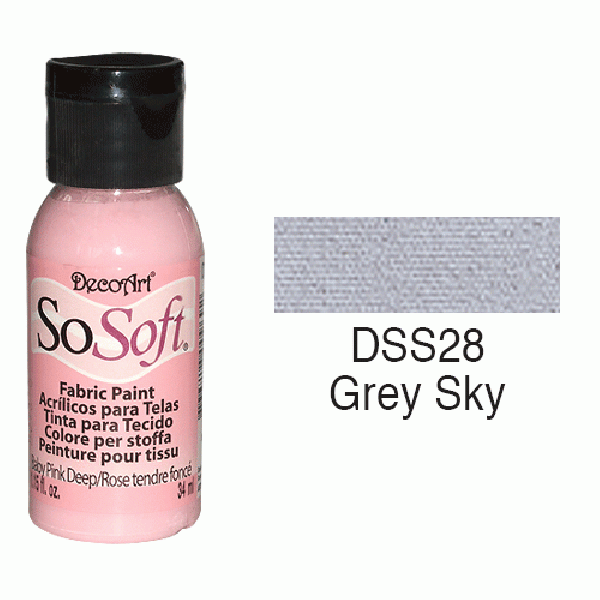 SoSoft Fabric Color-1.15oz(29.6ml)-DSS28-Grey Sky