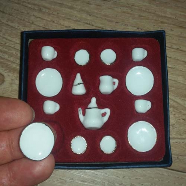 [특가판매]5309 17 Piece Doll House Miniature Tea Set